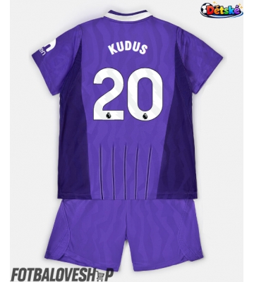 Tottenham Hotspur Mohammed Kudus #20 Dětské Alternativní Dres 2026-27 Krátký Rukáv (+ trenýrky)