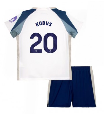 Tottenham Hotspur Mohammed Kudus #20 Dětské Domácí Dres 2025-26 Krátký Rukáv (+ trenýrky)