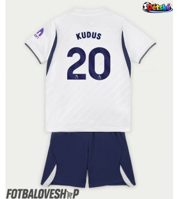 Tottenham Hotspur Mohammed Kudus #20 Dětské Domácí Dres 2026-27 Krátký Rukáv (+ trenýrky)