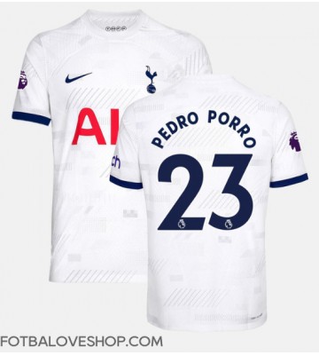 Tottenham Hotspur Pedro Porro #23 Domácí Dres 2023-24 Krátký Rukáv