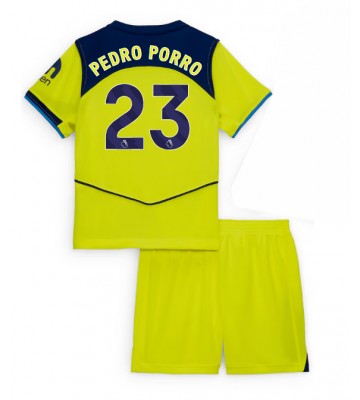Tottenham Hotspur Pedro Porro #23 Dětské Alternativní Dres 2025-26 Krátký Rukáv (+ trenýrky)