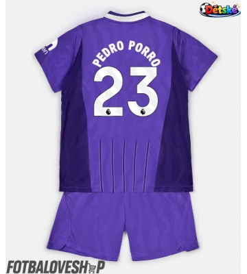 Tottenham Hotspur Pedro Porro #23 Dětské Alternativní Dres 2026-27 Krátký Rukáv (+ trenýrky)