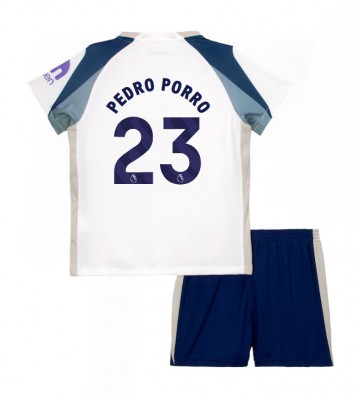 Tottenham Hotspur Pedro Porro #23 Dětské Domácí Dres 2025-26 Krátký Rukáv (+ trenýrky)