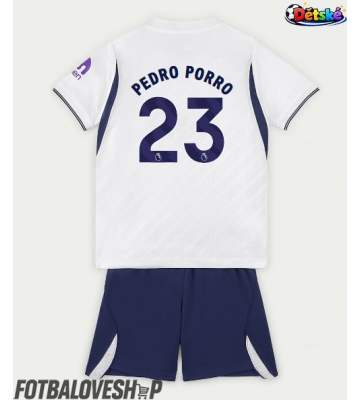 Tottenham Hotspur Pedro Porro #23 Dětské Domácí Dres 2026-27 Krátký Rukáv (+ trenýrky)