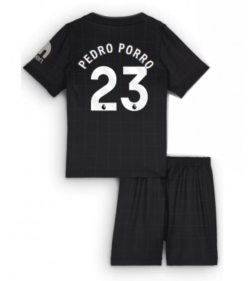 Tottenham Hotspur Pedro Porro #23 Dětské Venkovní Dres 2025-26 Krátký Rukáv (+ trenýrky)