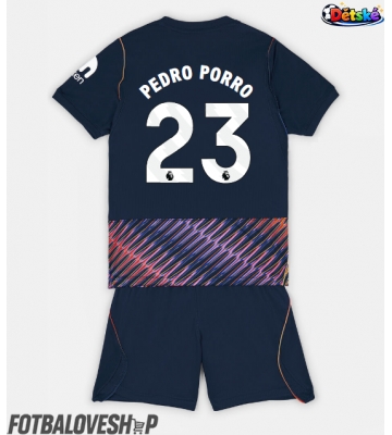 Tottenham Hotspur Pedro Porro #23 Dětské Venkovní Dres 2026-27 Krátký Rukáv (+ trenýrky)
