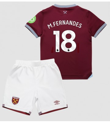 West Ham United Mateus Fernandes #18 Dětské Domácí Dres 2025-26 Krátký Rukáv (+ trenýrky)