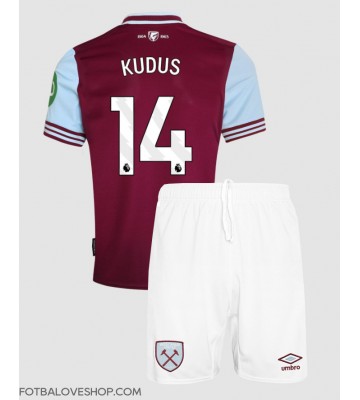 West Ham United Mohammed Kudus #14 Dětské Domácí Dres 2024-25 Krátký Rukáv (+ trenýrky)