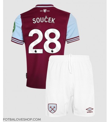 West Ham United Tomas Soucek #28 Dětské Domácí Dres 2024-25 Krátký Rukáv (+ trenýrky)