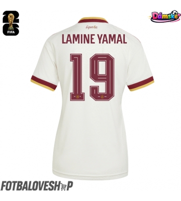 Španělsko Lamine Yamal #19 Dámské Venkovní Dres MS 2026 Krátký Rukáv