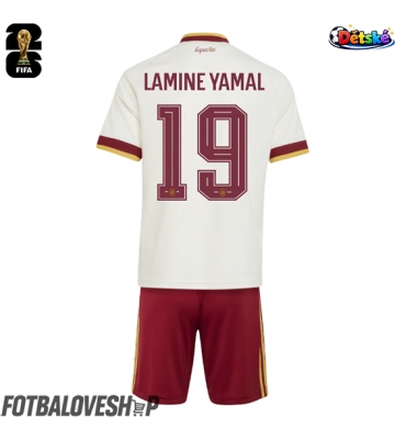 Španělsko Lamine Yamal #19 Dětské Venkovní Dres MS 2026 Krátký Rukáv (+ trenýrky)