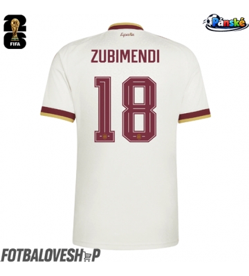 Španělsko Martin Zubimendi #18 Venkovní Dres MS 2026 Krátký Rukáv