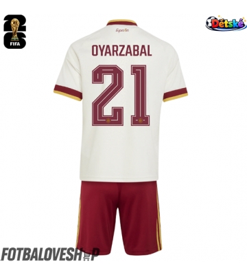 Španělsko Mikel Oyarzabal #21 Dětské Venkovní Dres MS 2026 Krátký Rukáv (+ trenýrky)