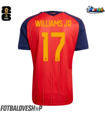 Španělsko Nico Williams #17 Domácí Dres MS 2026 Krátký Rukáv