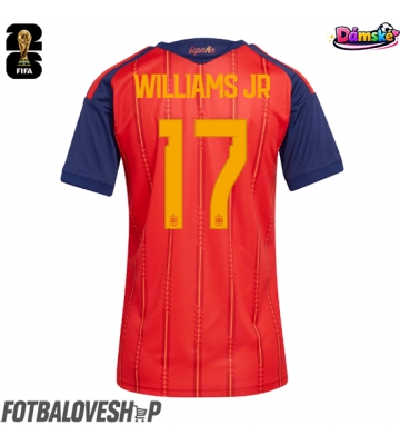 Španělsko Nico Williams #17 Dámské Domácí Dres MS 2026 Krátký Rukáv