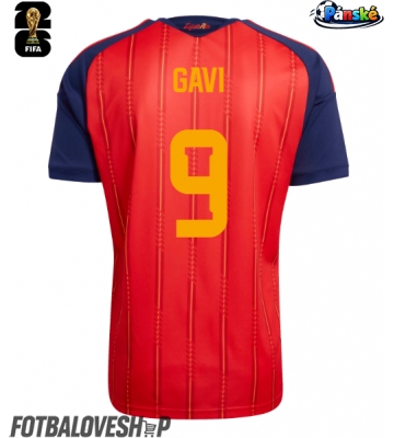 Španělsko Paez Gavi #9 Domácí Dres MS 2026 Krátký Rukáv