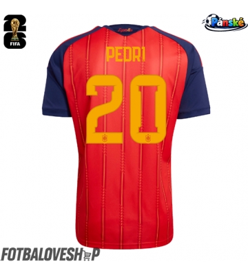 Španělsko Pedri Gonzalez #20 Domácí Dres MS 2026 Krátký Rukáv