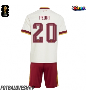 Španělsko Pedri Gonzalez #20 Dětské Venkovní Dres MS 2026 Krátký Rukáv (+ trenýrky)