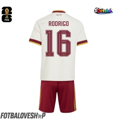 Španělsko Rodri Hernandez #16 Dětské Venkovní Dres MS 2026 Krátký Rukáv (+ trenýrky)