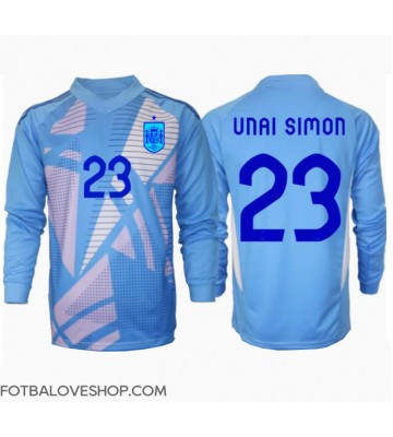 Španělsko Unai Simon #23 Brankářské Domácí Dres ME 2024 Dlouhý Rukáv