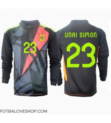 Španělsko Unai Simon #23 Brankářské Venkovní Dres ME 2024 Dlouhý Rukáv