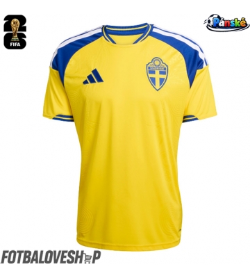 Švédsko Domácí Dres MS 2026 Krátký Rukáv