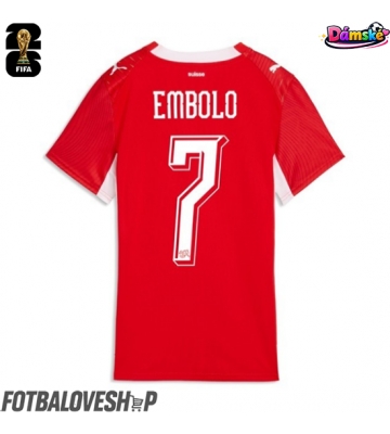 Švýcarsko Breel Embolo #7 Dámské Domácí Dres MS 2026 Krátký Rukáv