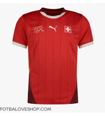 Švýcarsko Domácí Dres ME 2024 Krátký Rukáv