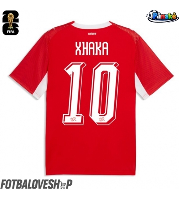 Švýcarsko Granit Xhaka #10 Domácí Dres MS 2026 Krátký Rukáv