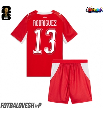Švýcarsko Ricardo Rodriguez #13 Dětské Domácí Dres MS 2026 Krátký Rukáv (+ trenýrky)