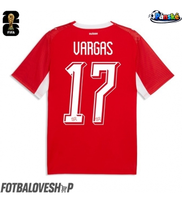 Švýcarsko Ruben Vargas #17 Domácí Dres MS 2026 Krátký Rukáv