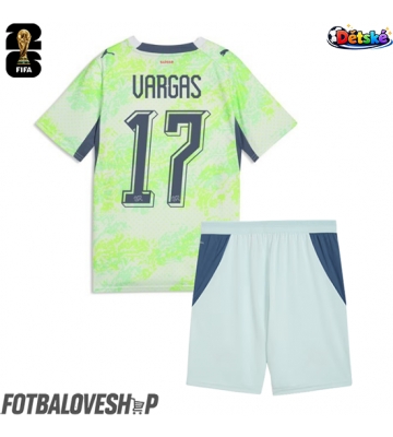 Švýcarsko Ruben Vargas #17 Dětské Venkovní Dres MS 2026 Krátký Rukáv (+ trenýrky)