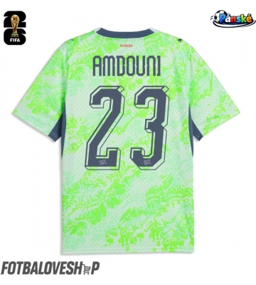 Švýcarsko Zeki Amdouni #23 Venkovní Dres MS 2026 Krátký Rukáv