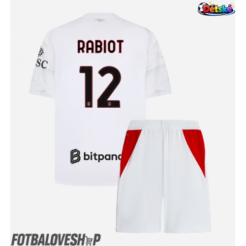 AC Milan Adrien Rabiot #12 Dětské Venkovní Dres 2026-27 Krátký Rukáv (+ trenýrky)