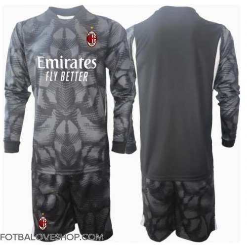 AC Milan Brankářské Dětské Domácí Dres 2024-25 Dlouhý Rukáv (+ trenýrky)