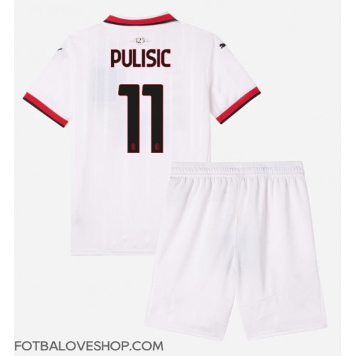 AC Milan Christian Pulisic #11 Dětské Venkovní Dres 2024-25 Krátký Rukáv (+ trenýrky)