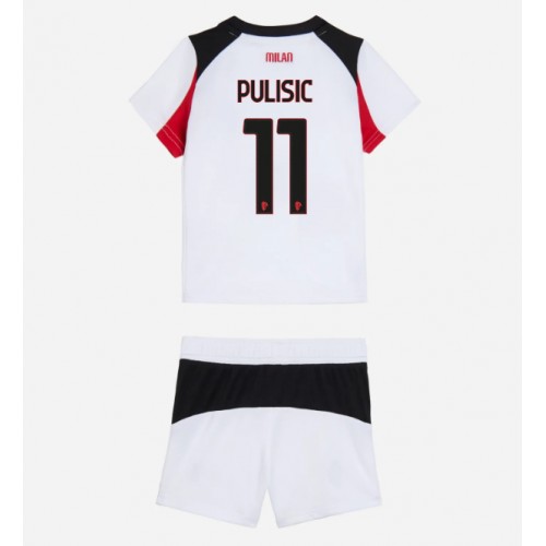 AC Milan Christian Pulisic #11 Dětské Venkovní Dres 2025-26 Krátký Rukáv (+ trenýrky)