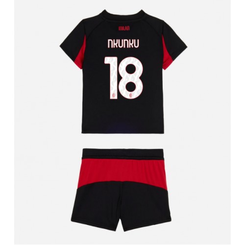 AC Milan Christopher Nkunku #18 Dětské Domácí Dres 2025-26 Krátký Rukáv (+ trenýrky)
