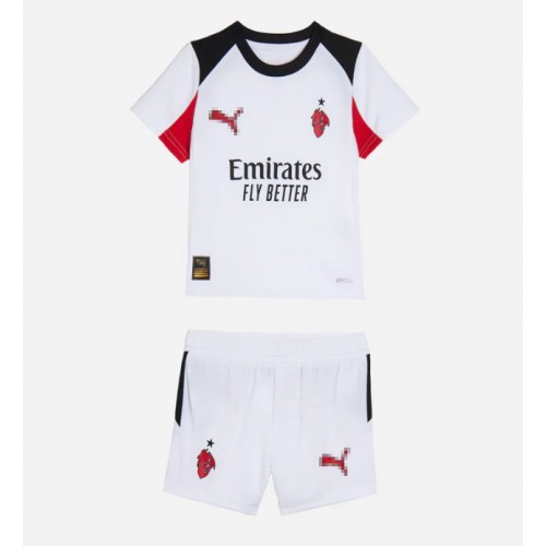 AC Milan Christopher Nkunku #18 Dětské Venkovní Dres 2025-26 Krátký Rukáv (+ trenýrky)