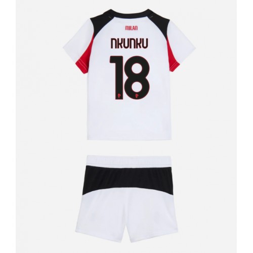 AC Milan Christopher Nkunku #18 Dětské Venkovní Dres 2025-26 Krátký Rukáv (+ trenýrky)