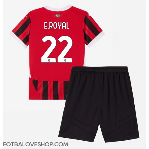AC Milan Emerson Royal #22 Dětské Domácí Dres 2024-25 Krátký Rukáv (+ trenýrky)