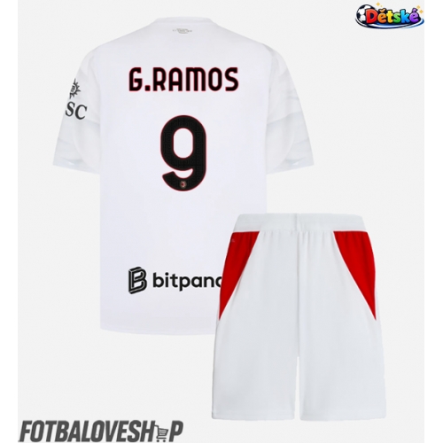AC Milan Goncalo Ramos #9 Dětské Venkovní Dres 2026-27 Krátký Rukáv (+ trenýrky)