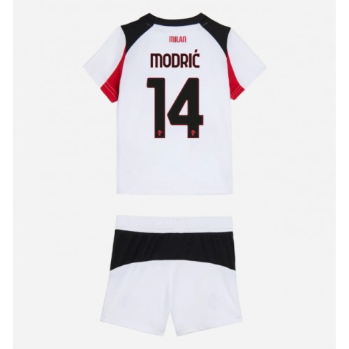 AC Milan Luka Modric #14 Dětské Venkovní Dres 2025-26 Krátký Rukáv (+ trenýrky)