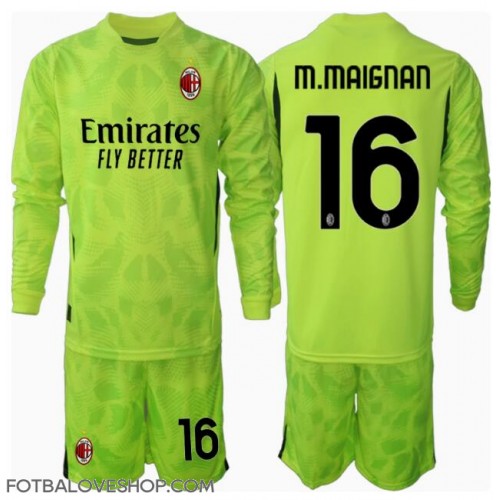 AC Milan Mike Maignan #16 Brankářské Dětské Alternativní Dres 2024-25 Dlouhý Rukáv (+ trenýrky)