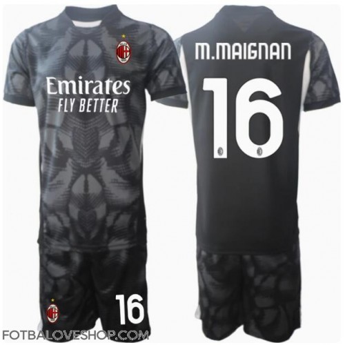 AC Milan Mike Maignan #16 Brankářské Dětské Domácí Dres 2024-25 Krátký Rukáv (+ trenýrky)