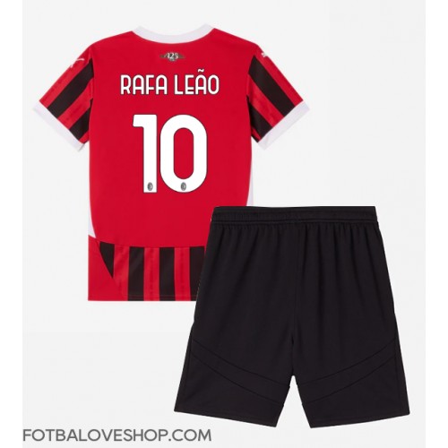 AC Milan Rafael Leao #10 Dětské Domácí Dres 2024-25 Krátký Rukáv (+ trenýrky)