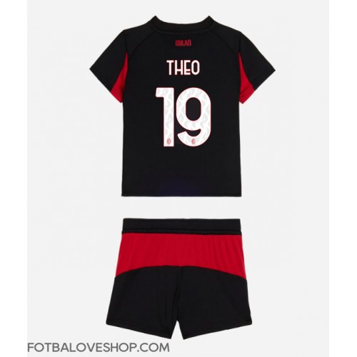 AC Milan Theo Hernandez #19 Dětské Domácí Dres 2025-26 Krátký Rukáv (+ trenýrky)