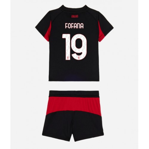 AC Milan Youssouf Fofana #19 Dětské Domácí Dres 2025-26 Krátký Rukáv (+ trenýrky)