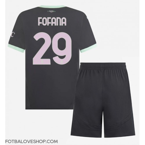 AC Milan Youssouf Fofana #29 Dětské Alternativní Dres 2024-25 Krátký Rukáv (+ trenýrky)
