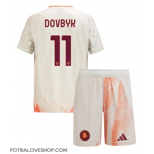 AS Roma Artem Dovbyk #11 Dětské Venkovní Dres 2024-25 Krátký Rukáv (+ trenýrky)